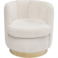 Armchair Silhouette Fur White